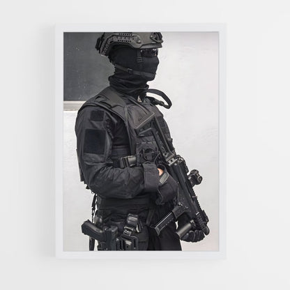 ap-swat team-1 cadre Blanc