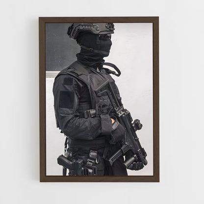 ap-swat team-1 cadre Bois foncé