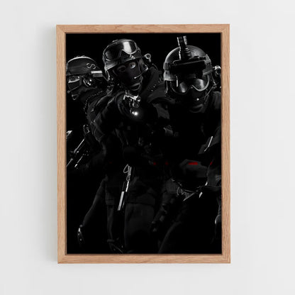 ap-swat team-3 cadre Bois clair