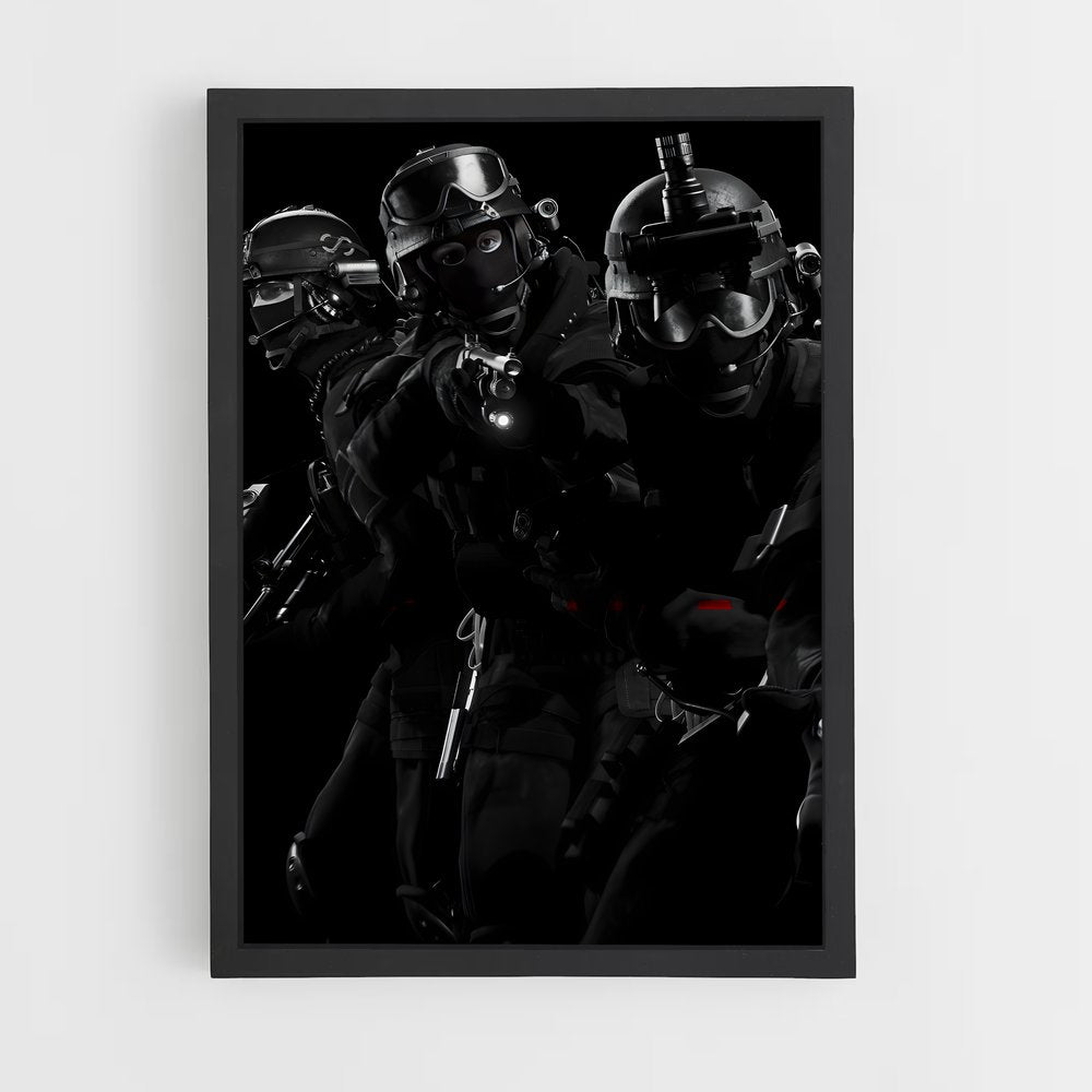 ap-swat team-3 cadre Noir