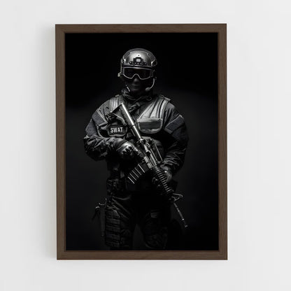 ap-swat team-6 cadre Bois foncé