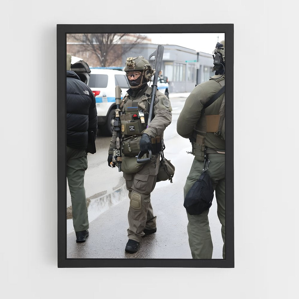 ap-swat team-8 cadre Noir