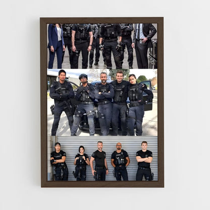 ap-swat team-9 cadre Bois foncé