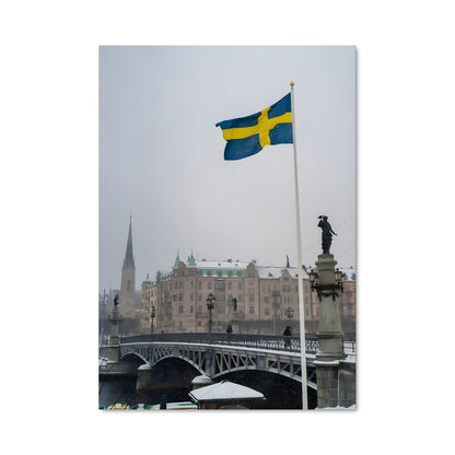 Poster Drapeau Nordique