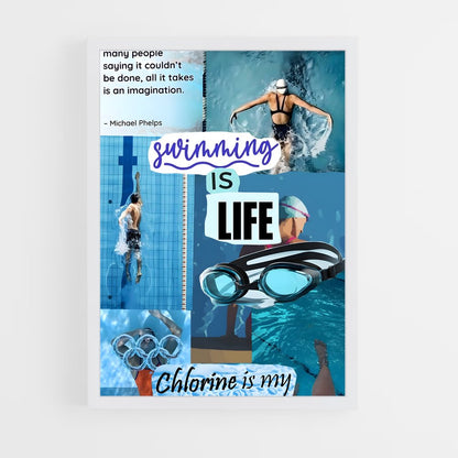 ap-swimming-5 cadre Blanc