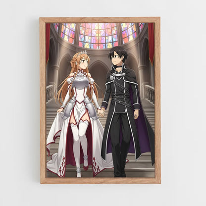 ap-sword art online-5 cadre Bois clair