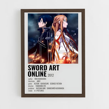 ap-sword art online-6 cadre Bois foncé