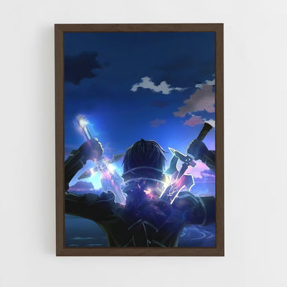 ap-sword art online-7 cadre Bois foncé