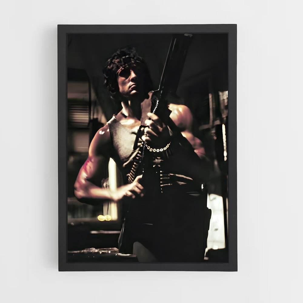 ap-sylvester stallone-8 cadre Noir