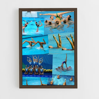 ap-synchronized swimming-1 cadre Bois foncé