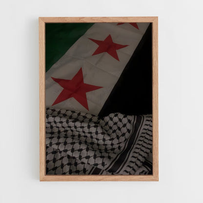 ap-syria flag-12 cadre Bois clair