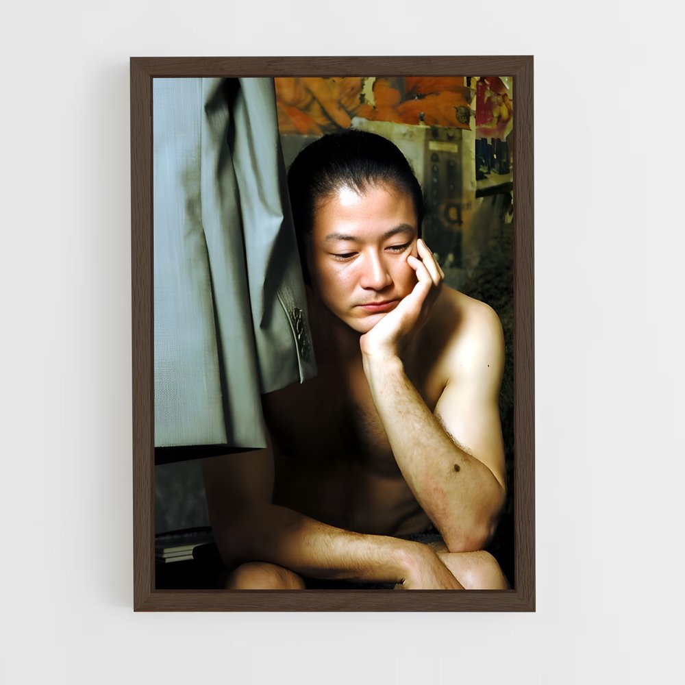 ap-tadanobu asano-4 cadre Bois foncé