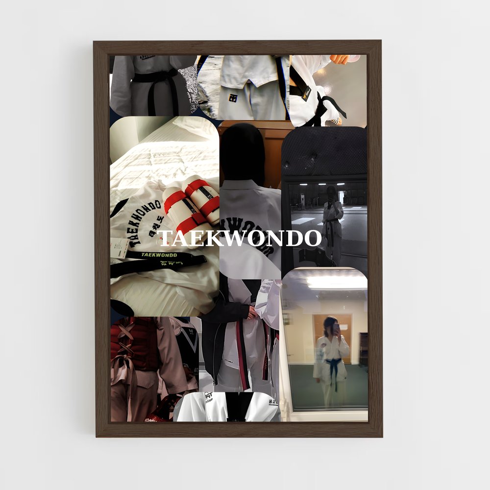 ap-taekwondo-1 cadre Bois foncé