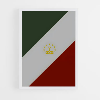 ap-tajikistan flag-3 cadre Blanc