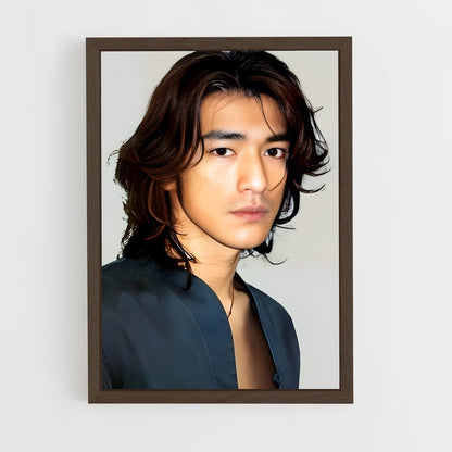 ap-takeshi kaneshiro-4 cadre Bois foncé