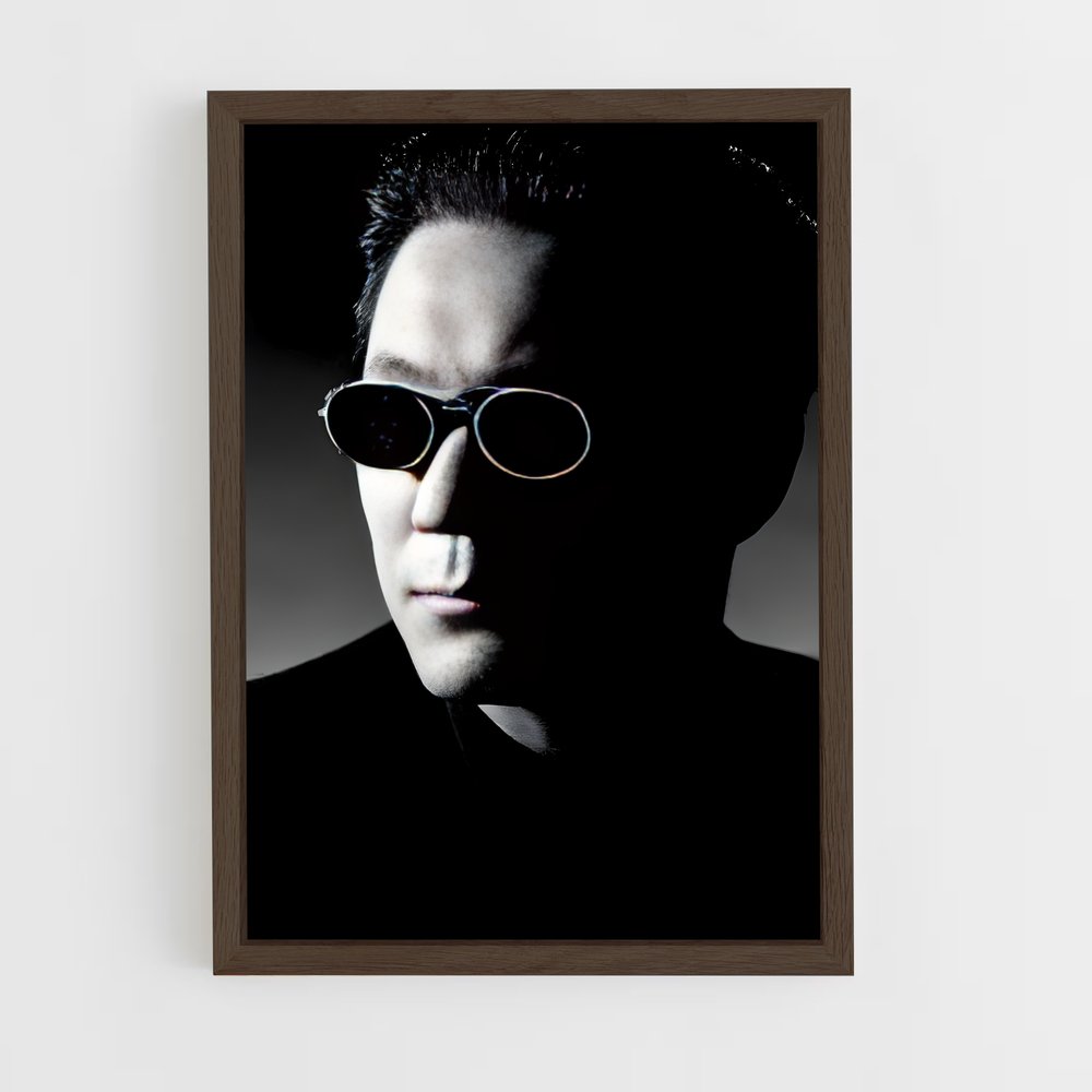 ap-takeshi kitano-2 cadre Bois foncé