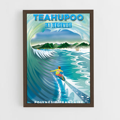 ap-teahupoo tahiti-2 cadre Bois foncé
