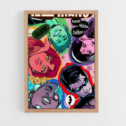ap-teen titans-1 cadre Bois clair