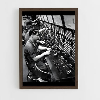 ap-telegraph operator-1 cadre Bois foncé
