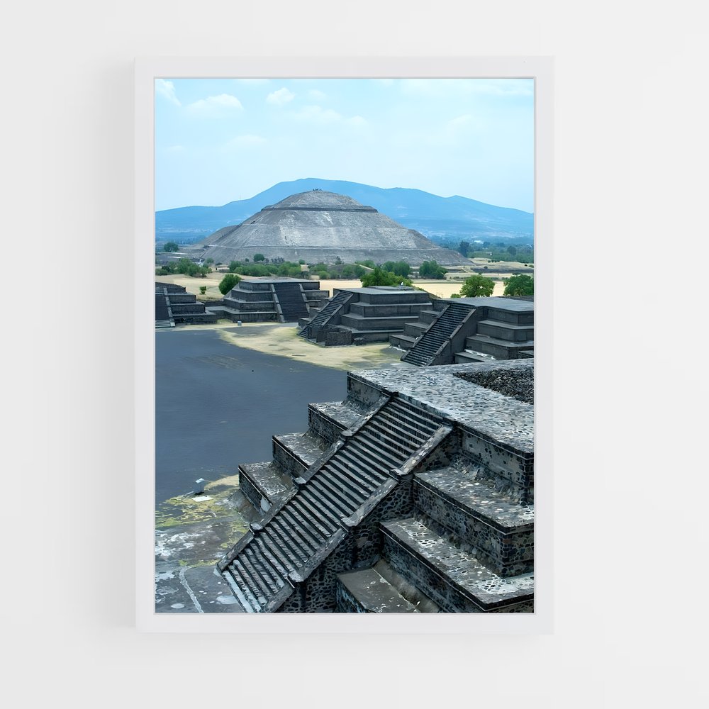 ap-teotihuacan pyramids-4 cadre Blanc