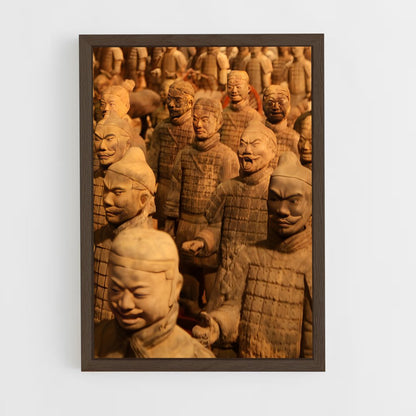 ap-terracotta army-9 cadre Bois foncé