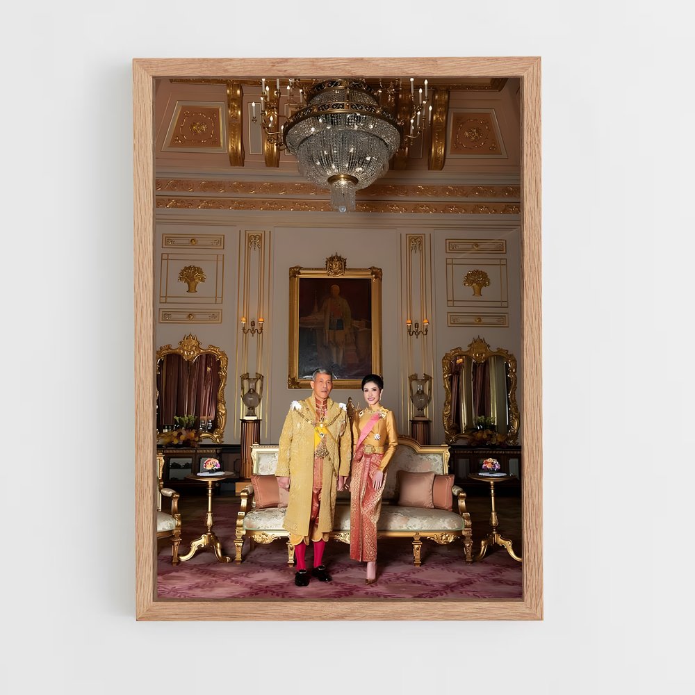 ap-thai royal family-4 cadre Bois clair