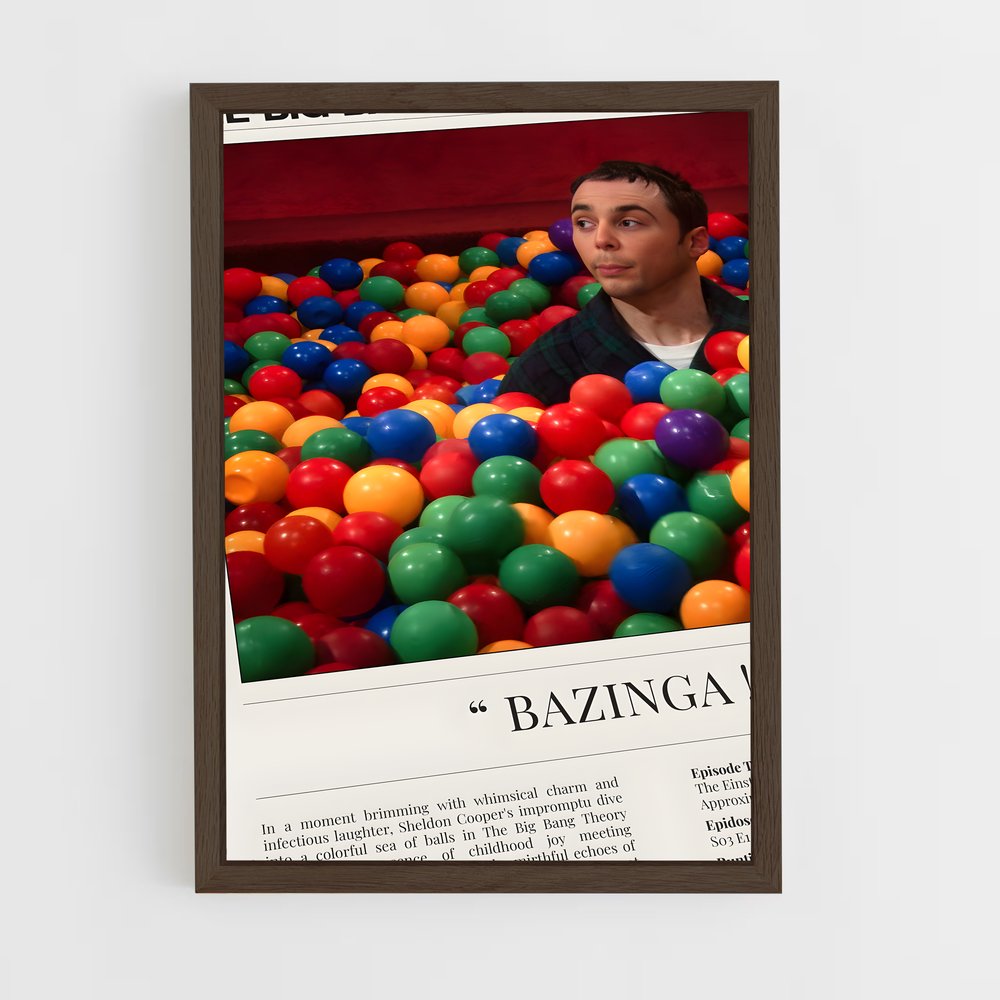 ap-the big bang theory-2 cadre Bois foncé