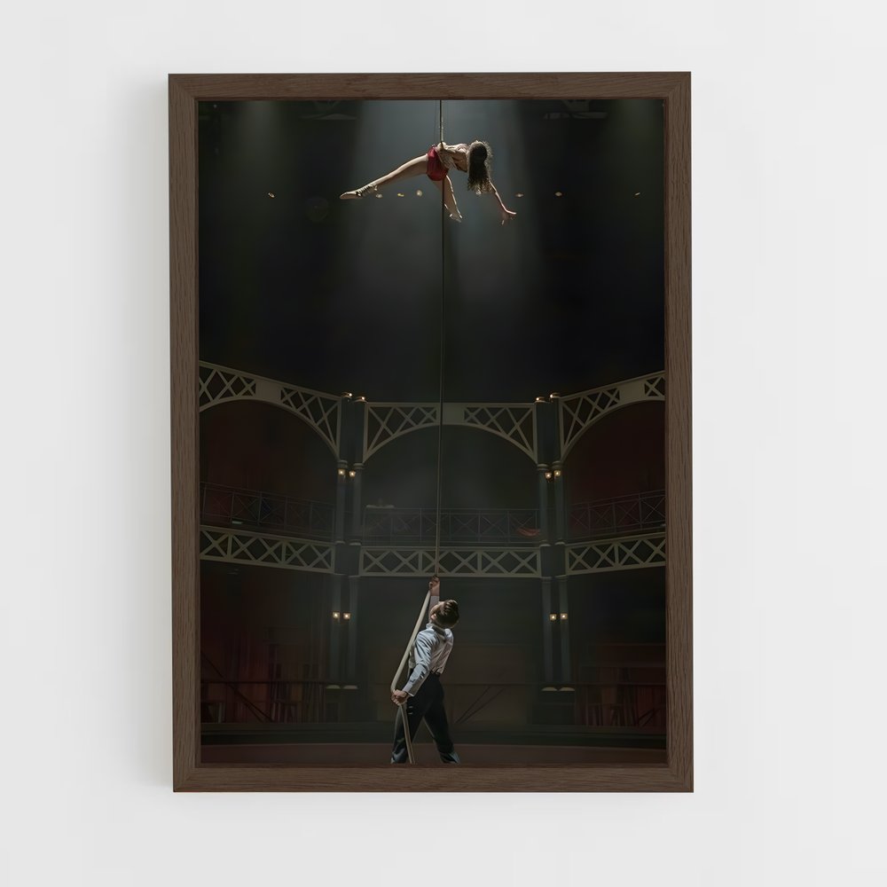 ap-the greatest showman-2 cadre Bois foncé