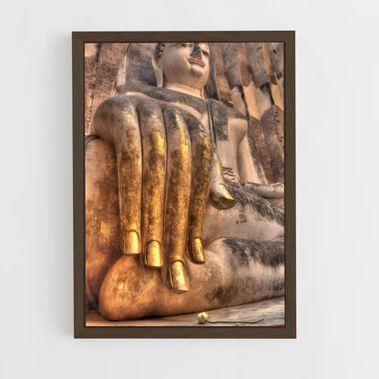 ap-thousand arm buddha-8 cadre Bois foncé