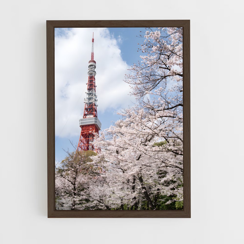 ap-tokyo tower-4 cadre Bois foncé
