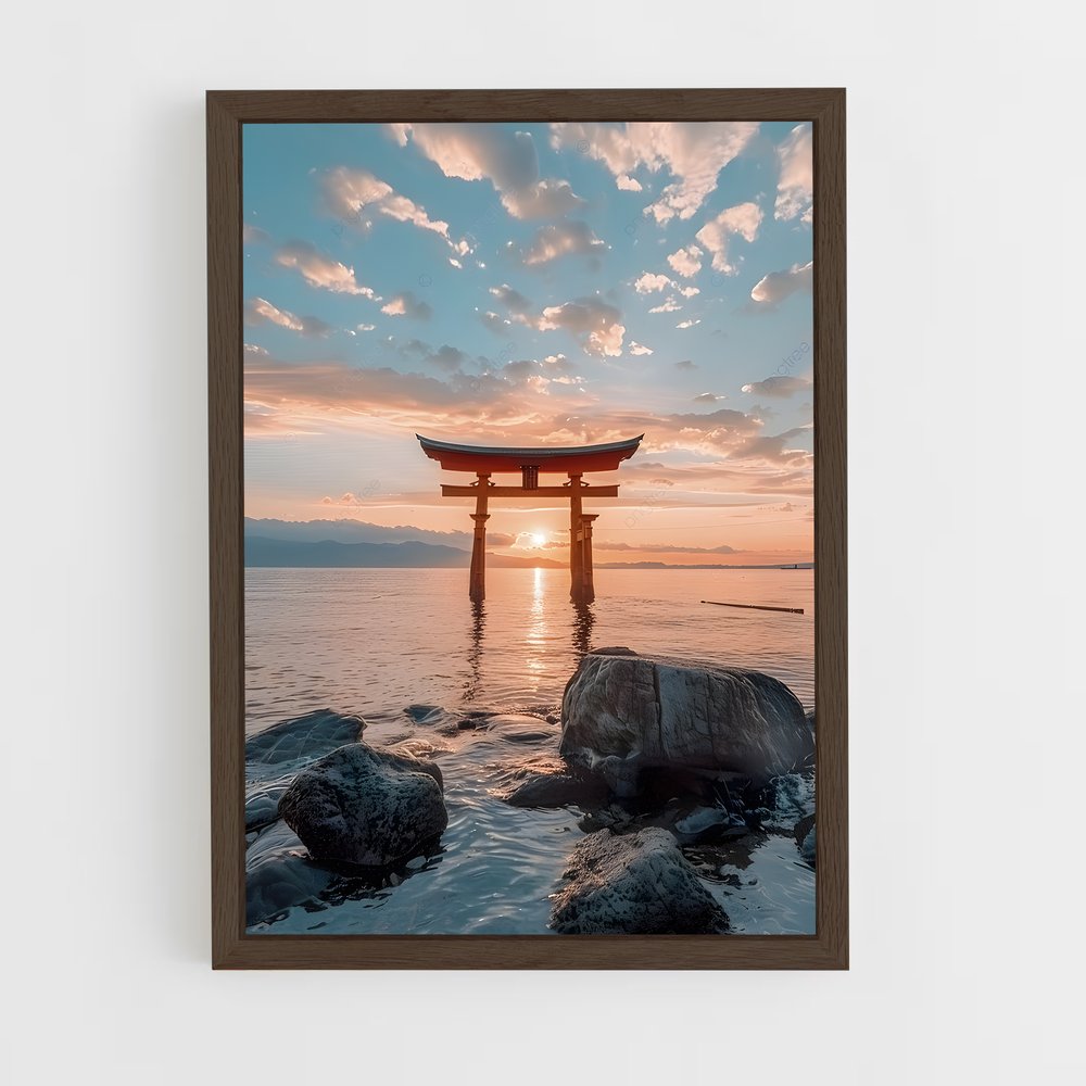 ap-torii gate-11 cadre Bois foncé