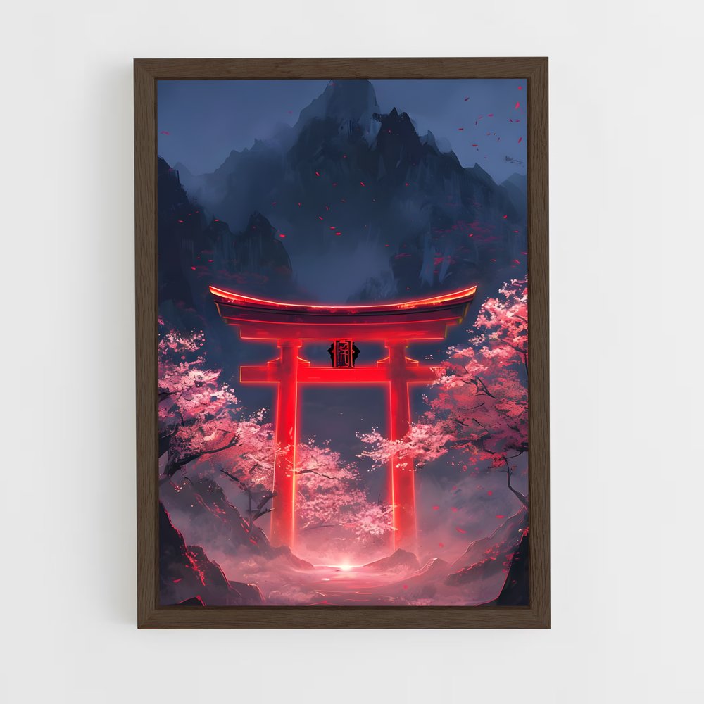 ap-torii gate-13 cadre Bois foncé