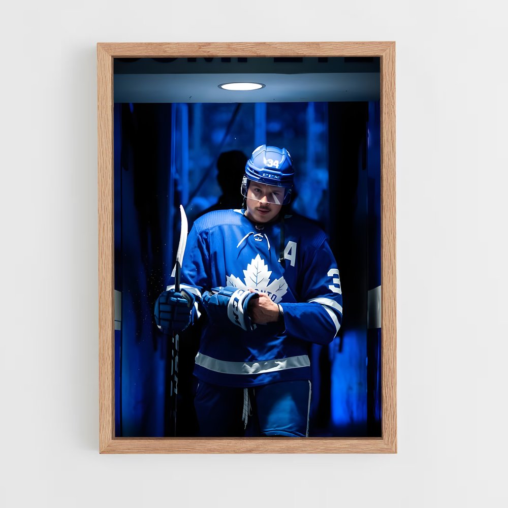ap-toronto maple leafs-14 cadre Bois clair