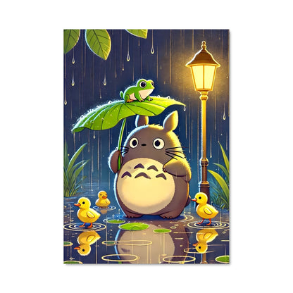 Poster Totoro et le Canard Joyeux
