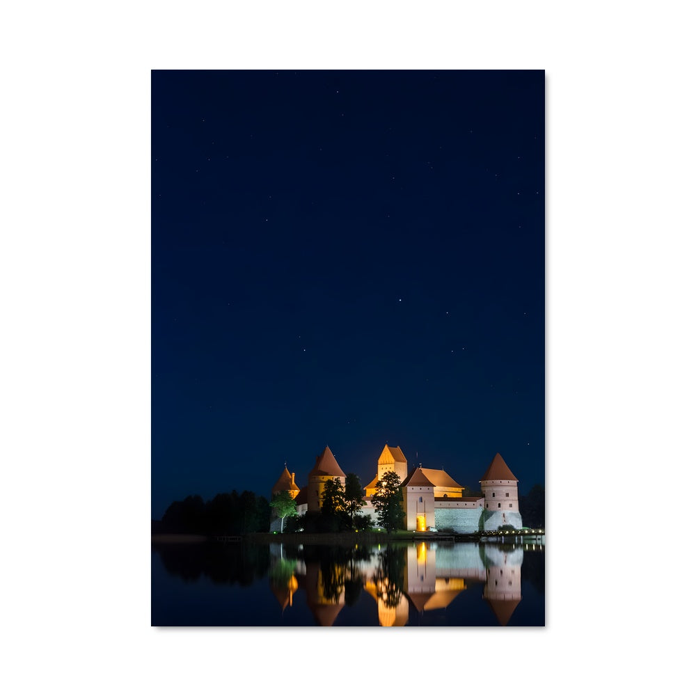 Poster Château de Trakai Nocturne