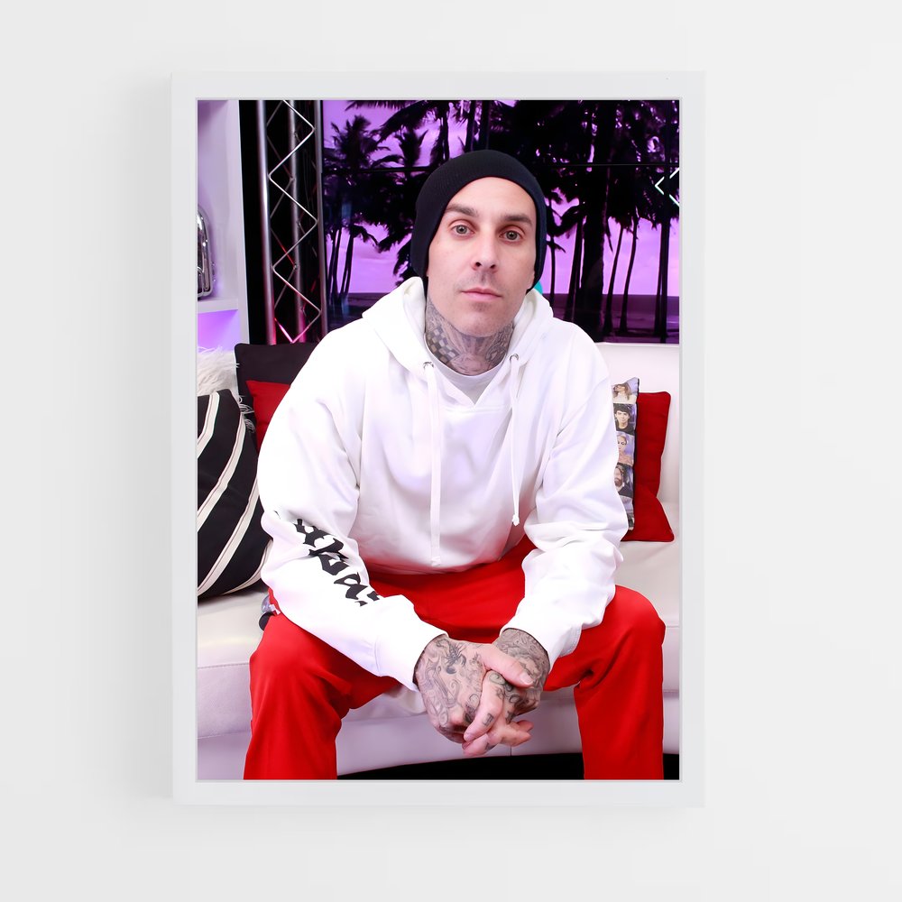 ap-travis barker-2 cadre Blanc