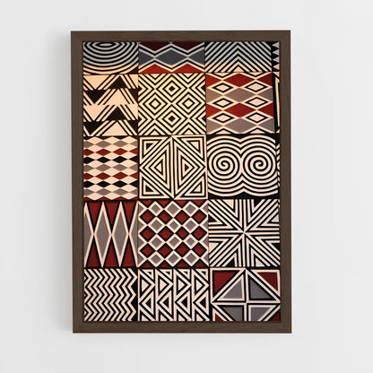 ap-tribal patterns-4 cadre Bois foncé