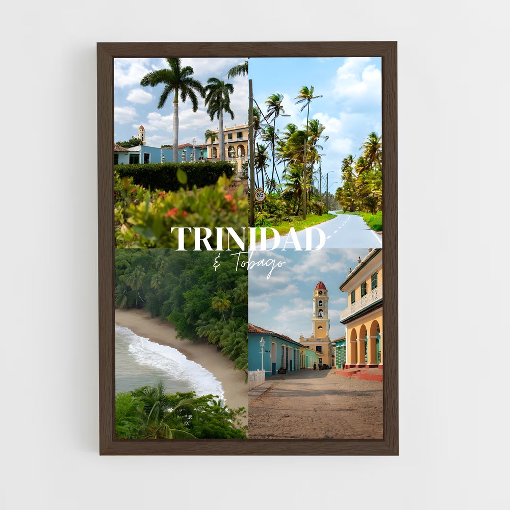 ap-trinidad and tobago-1 cadre Bois foncé