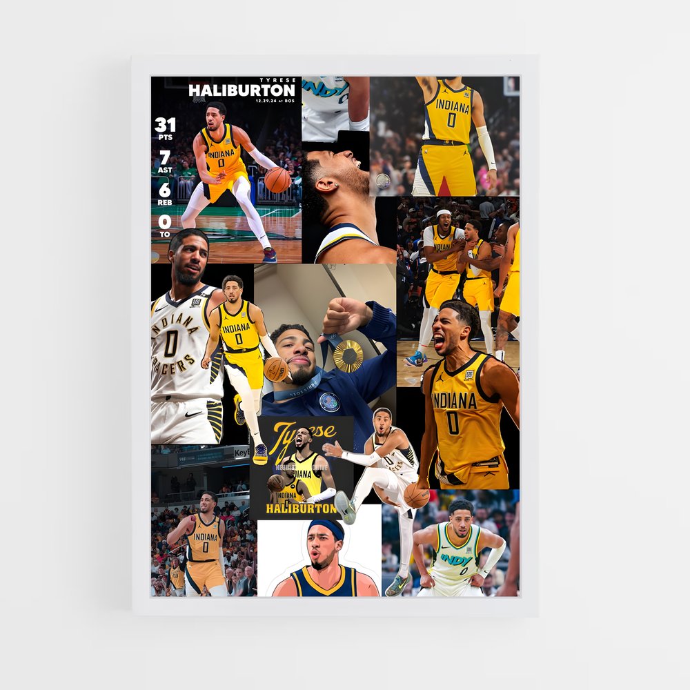 ap-tyrese haliburton-5 cadre Blanc