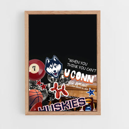 ap-uconn huskies-6 cadre Bois clair