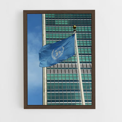 ap-united nations flag-1 cadre Bois foncé