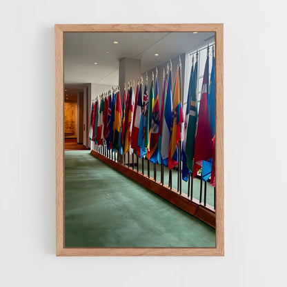 ap-united nations flag-2 cadre Bois clair