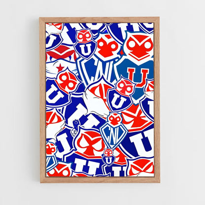 ap-universidad de chile football club-5 cadre Bois clair