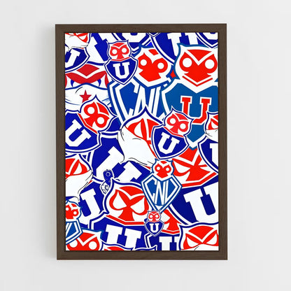 ap-universidad de chile football club-5 cadre Bois foncé