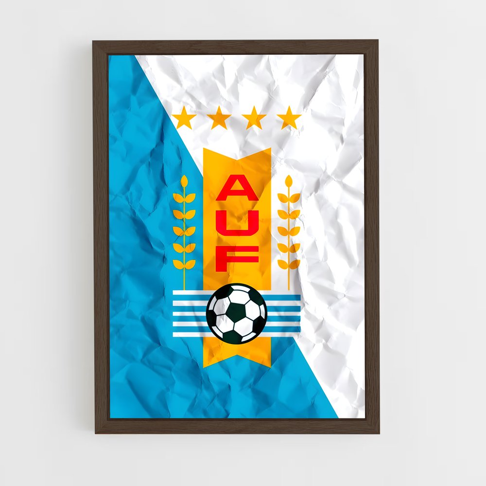 ap-uruguay national football team-5 cadre Bois foncé
