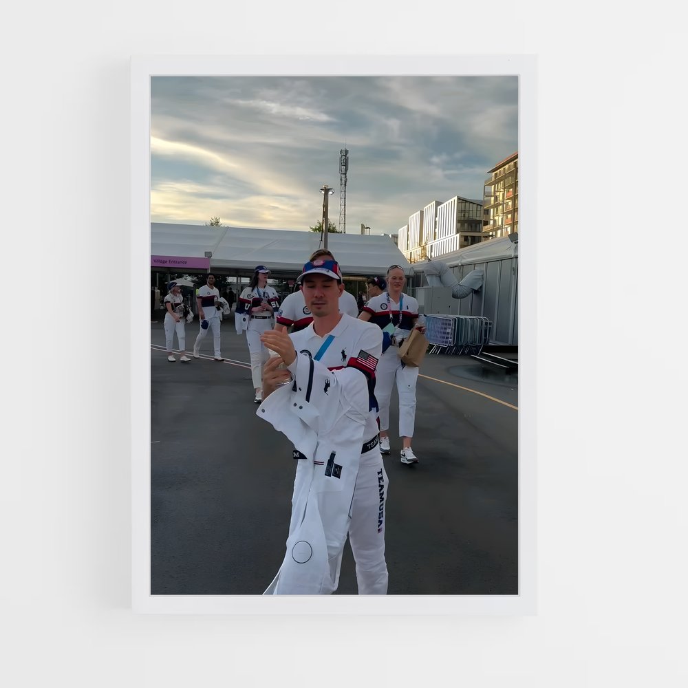 ap-usa national volleyball team-1 cadre Blanc