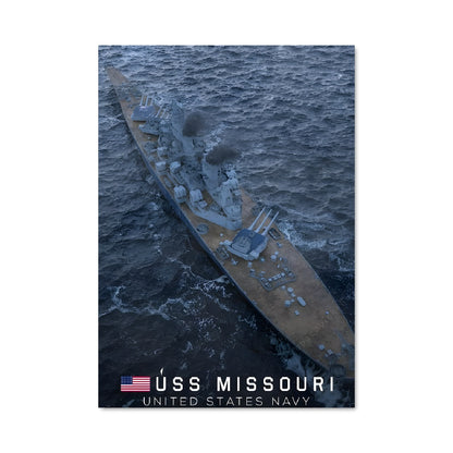 Poster USS Missouri en Action