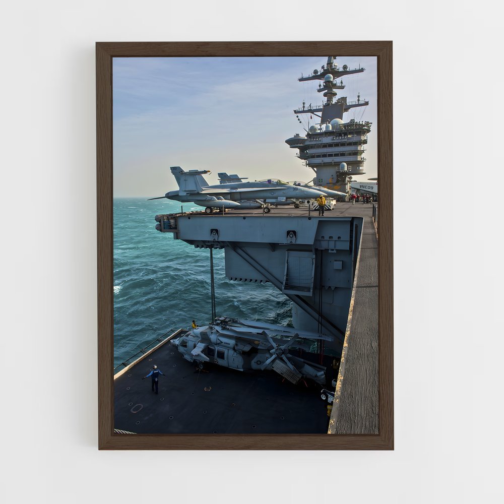 ap-uss carl vinson-2 cadre Bois foncé