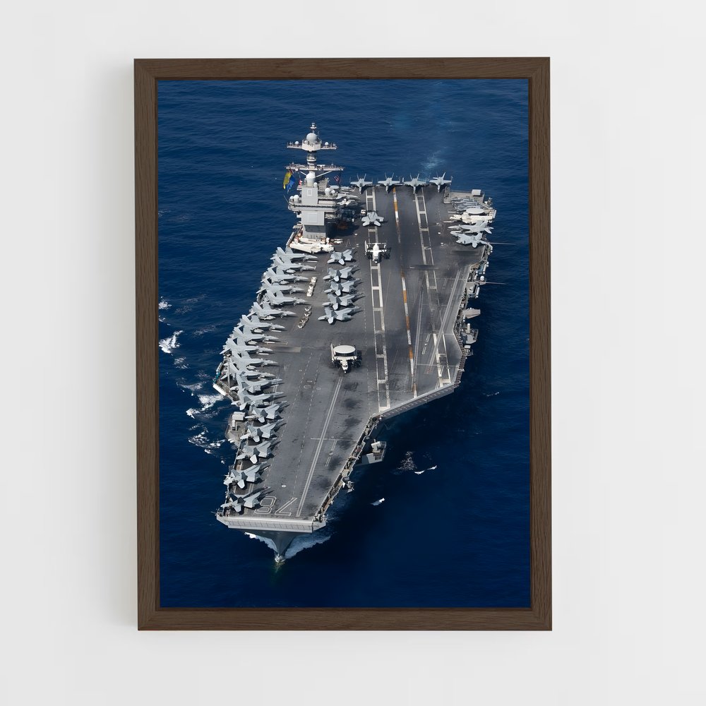 ap-uss dwight d eisenhower-3 cadre Bois foncé