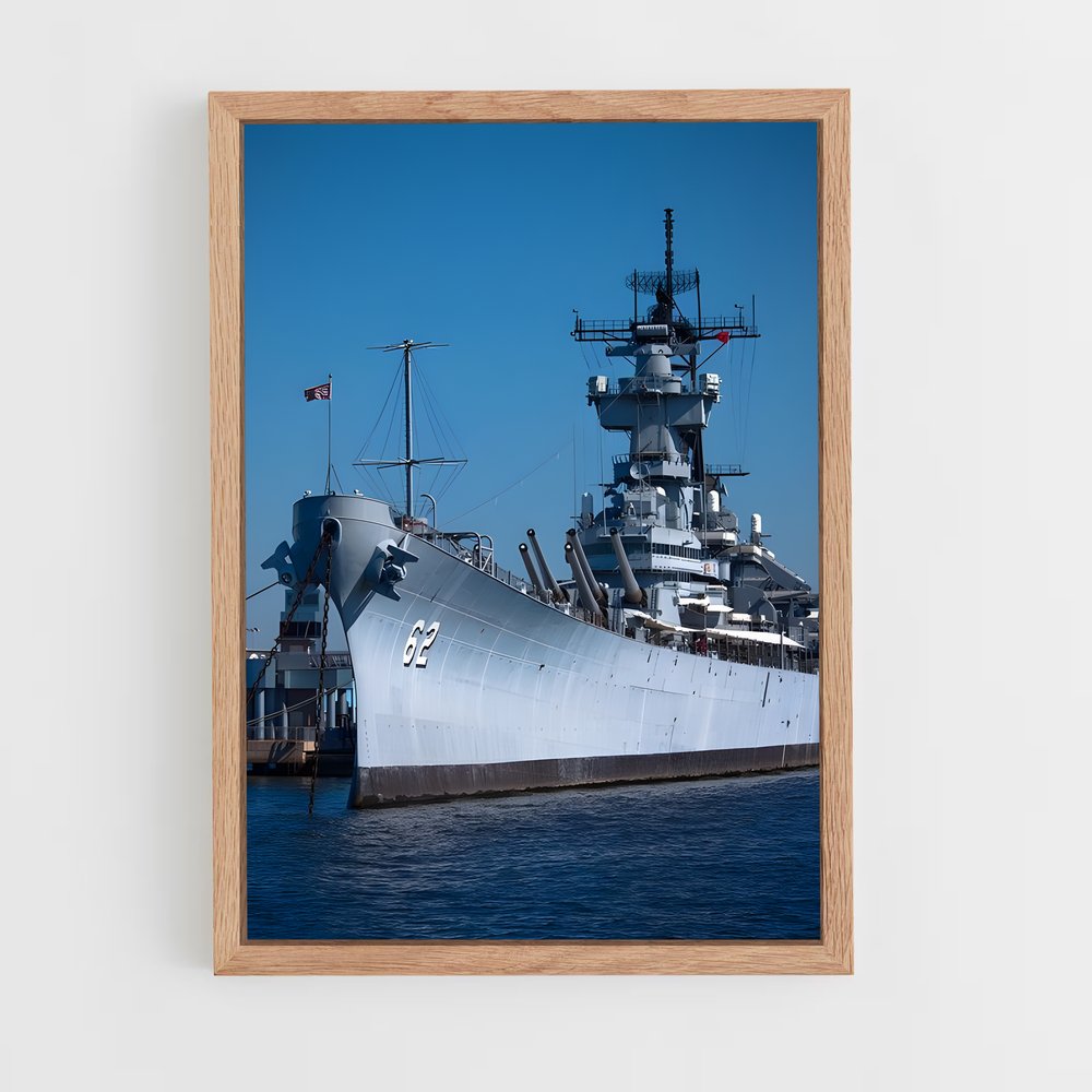 ap-uss new jersey-1 cadre Bois clair
